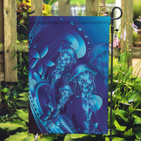 Purple Paradise Polynesia Jellyfish Garden Flag Plumeria Polynesian Tattoo Glowing Vibes