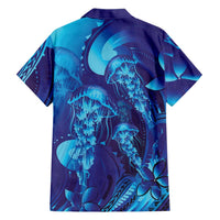 Purple Paradise Polynesia Jellyfish Hawaiian Shirt Plumeria Polynesian Tattoo Glowing Vibes LT14 - Polynesian Pride
