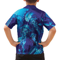 Purple Paradise Polynesia Jellyfish Hawaiian Shirt Plumeria Polynesian Tattoo Glowing Vibes LT14 - Polynesian Pride