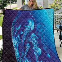 Purple Paradise Polynesia Jellyfish Quilt Plumeria Polynesian Tattoo Glowing Vibes