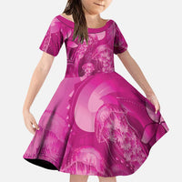 Pink Gradient Polynesia Jellyfish Family Matching Tank Maxi Dress and Hawaiian Shirt Plumeria Polynesian Tattoo Glowing Vibes