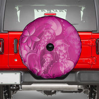 Pink Gradient Polynesia Jellyfish Spare Tire Cover Plumeria Polynesian Tattoo Glowing Vibes LT14 - Polynesian Pride