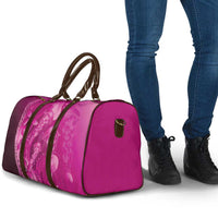 Pink Gradient Polynesia Jellyfish Travel Bag Plumeria Polynesian Tattoo Glowing Vibes