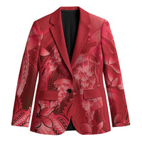 Red Gradient Polynesia Jellyfish Blazer Plumeria Polynesian Tattoo Glowing Vibes