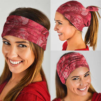Red Gradient Polynesia Jellyfish Neck Gaiter Plumeria Polynesian Tattoo Glowing Vibes