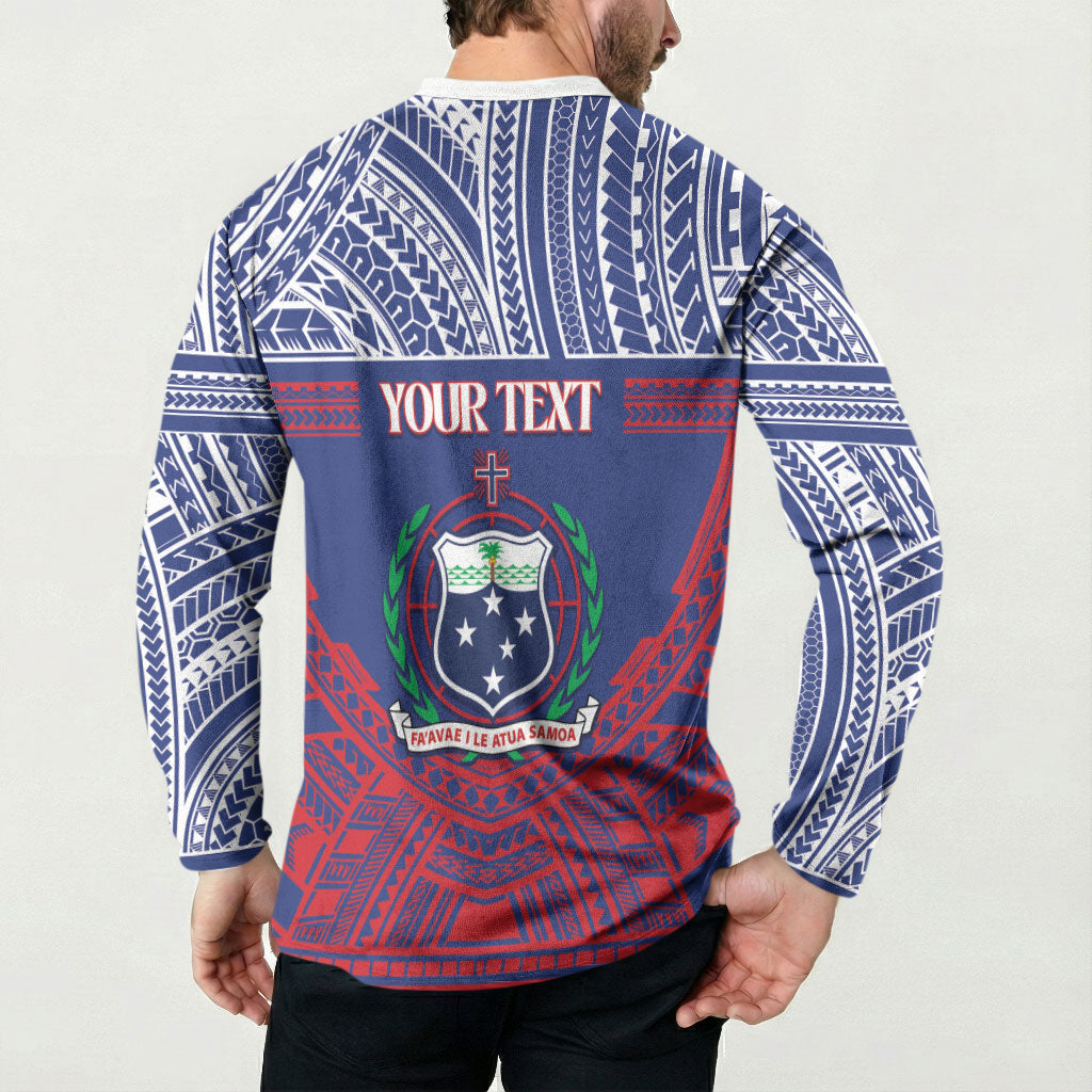 Personalised Samoa Independence Day Button Sweatshirt 64th Anniversary Toa O Samoa
