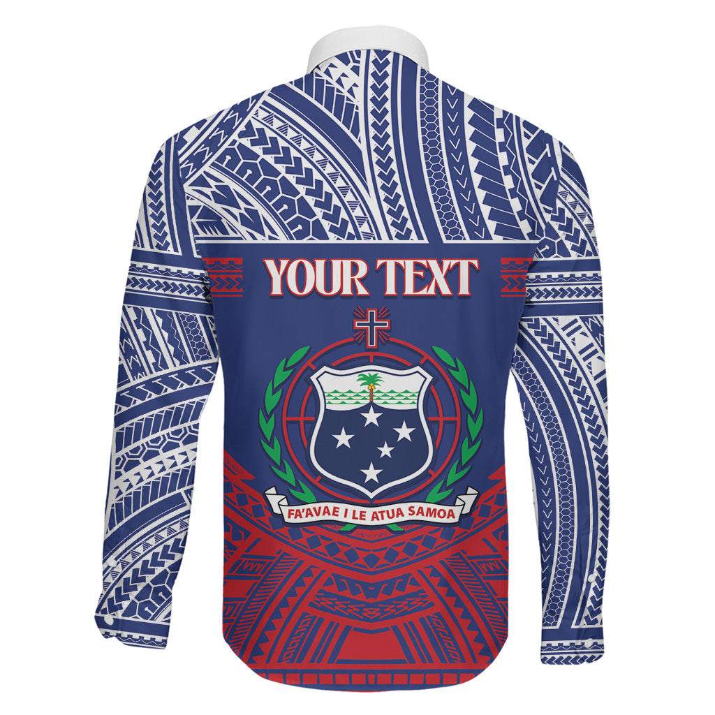 Personalised Samoa Independence Day Family Matching Off The Shoulder Long Sleeve Dress and Hawaiian Shirt 64th Anniversary Toa O Samoa
