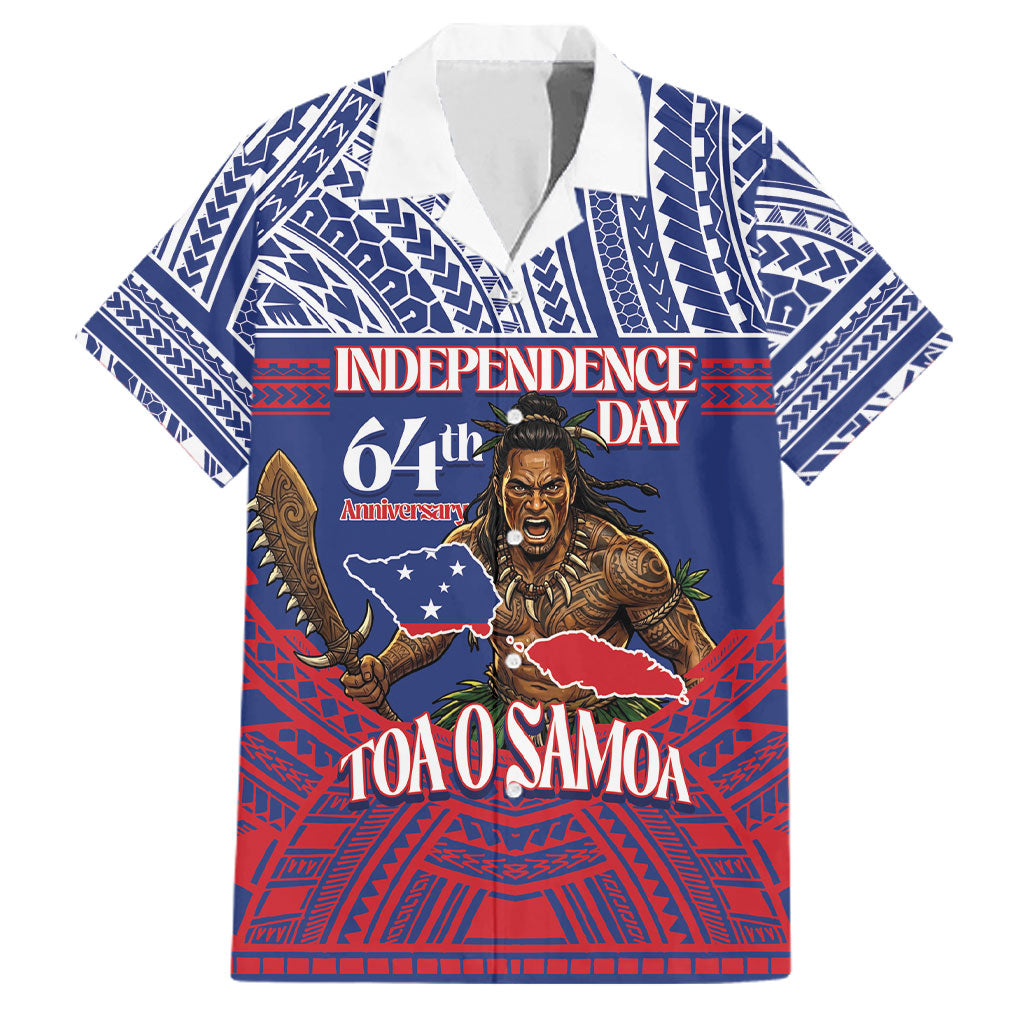 Personalised Samoa Independence Day Family Matching Tank Maxi Dress and Hawaiian Shirt 64th Anniversary Toa O Samoa