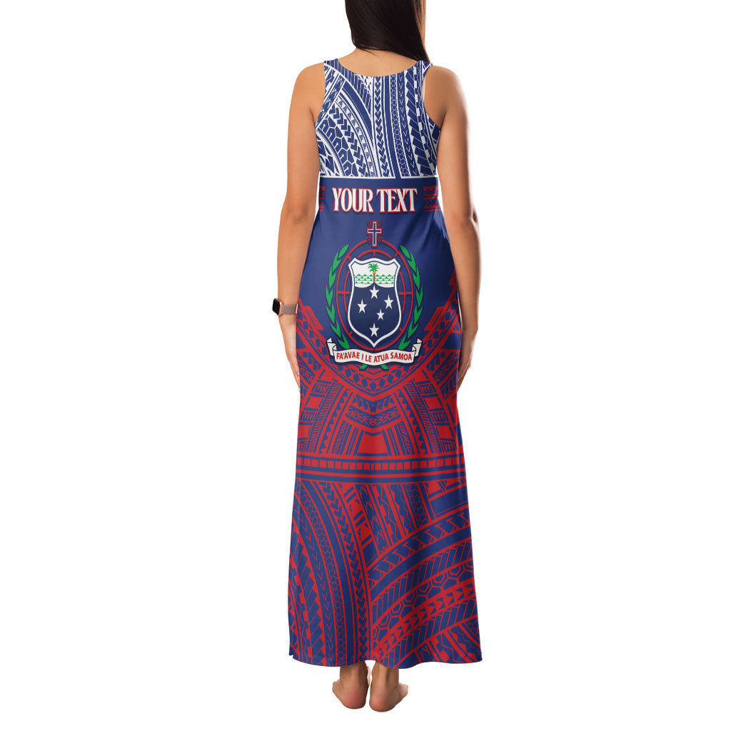 Personalised Samoa Independence Day Family Matching Tank Maxi Dress and Hawaiian Shirt 64th Anniversary Toa O Samoa