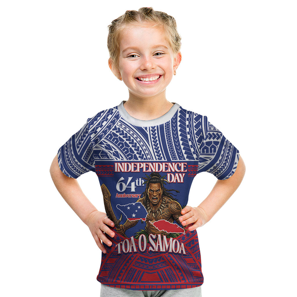 Personalised Samoa Independence Day Kid T Shirt 64th Anniversary Toa O Samoa