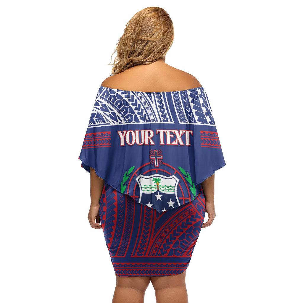 Personalised Samoa Independence Day Off Shoulder Short Dress 64th Anniversary Toa O Samoa