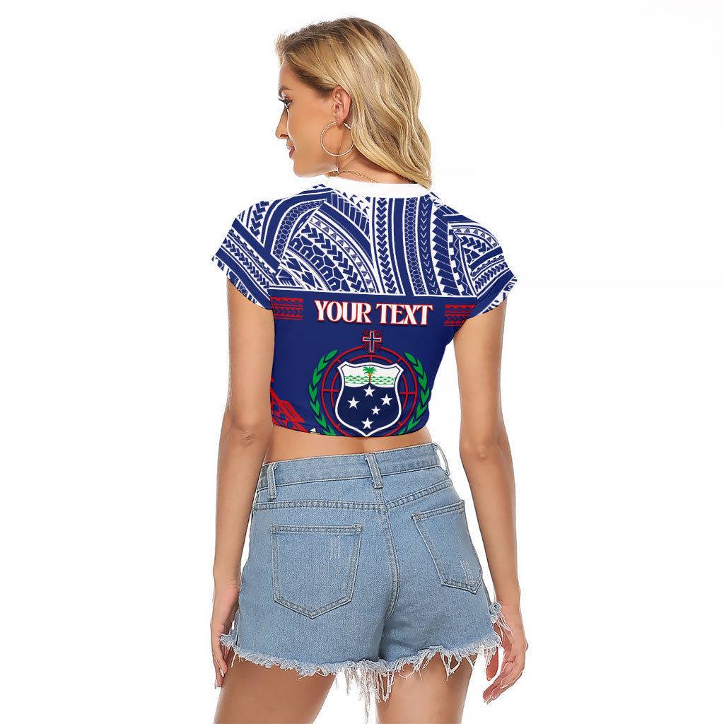 Personalised Samoa Independence Day Raglan Cropped T Shirt 64th Anniversary Toa O Samoa