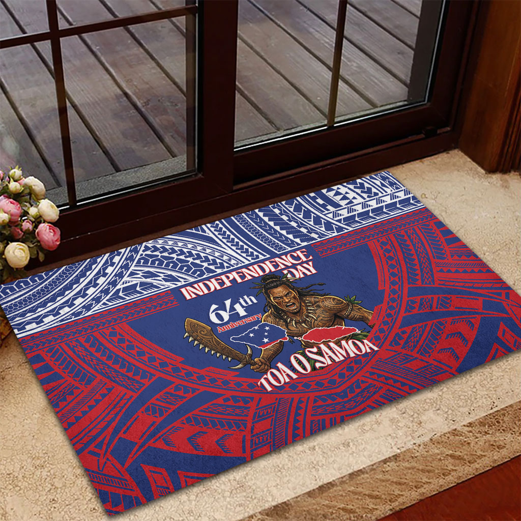 Samoa Independence Day Rubber Doormat 64th Anniversary Toa O Samoa