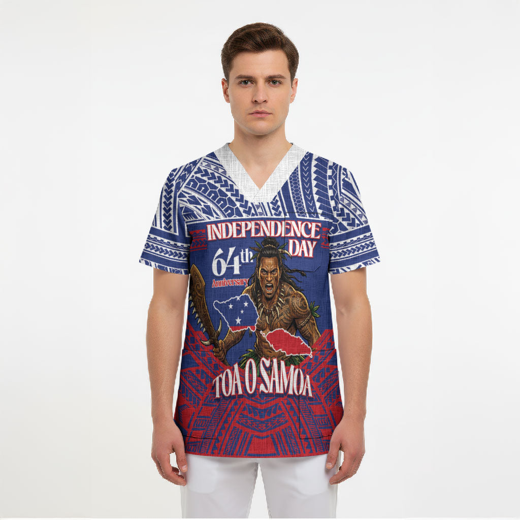 Personalised Samoa Independence Day Scrub Top 64th Anniversary Toa O Samoa