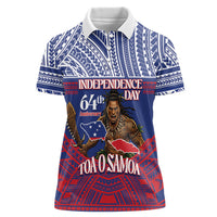Personalised Samoa Independence Day Women Polo Shirt 64th Anniversary Toa O Samoa