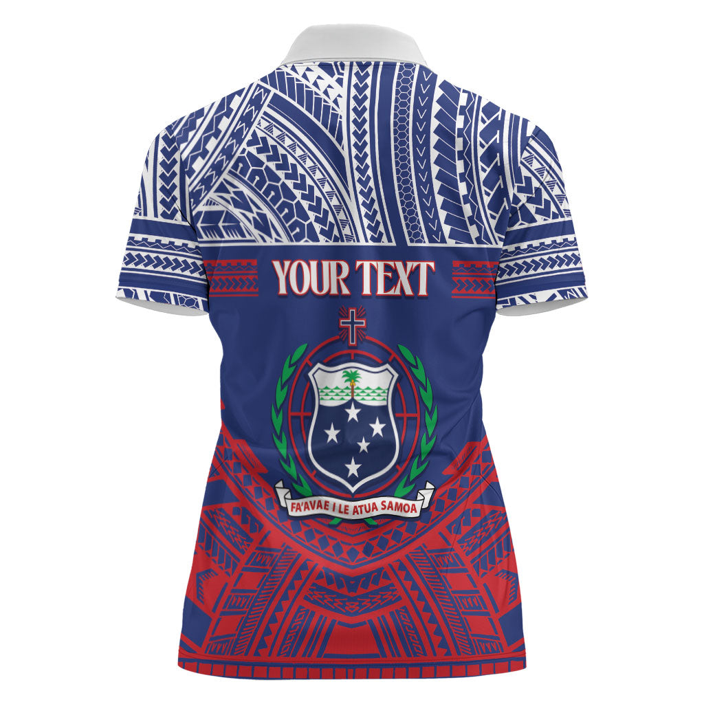 Personalised Samoa Independence Day Women Polo Shirt 64th Anniversary Toa O Samoa