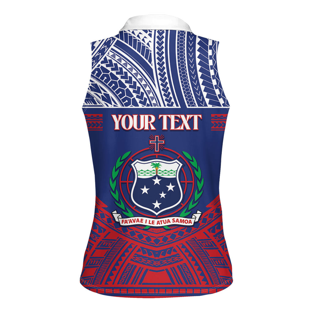 Personalised Samoa Independence Day Women Sleeveless Polo Shirt 64th Anniversary Toa O Samoa LT14 - Polynesian Pride