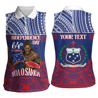 Personalised Samoa Independence Day Women Sleeveless Polo Shirt 64th Anniversary Toa O Samoa LT14 - Polynesian Pride