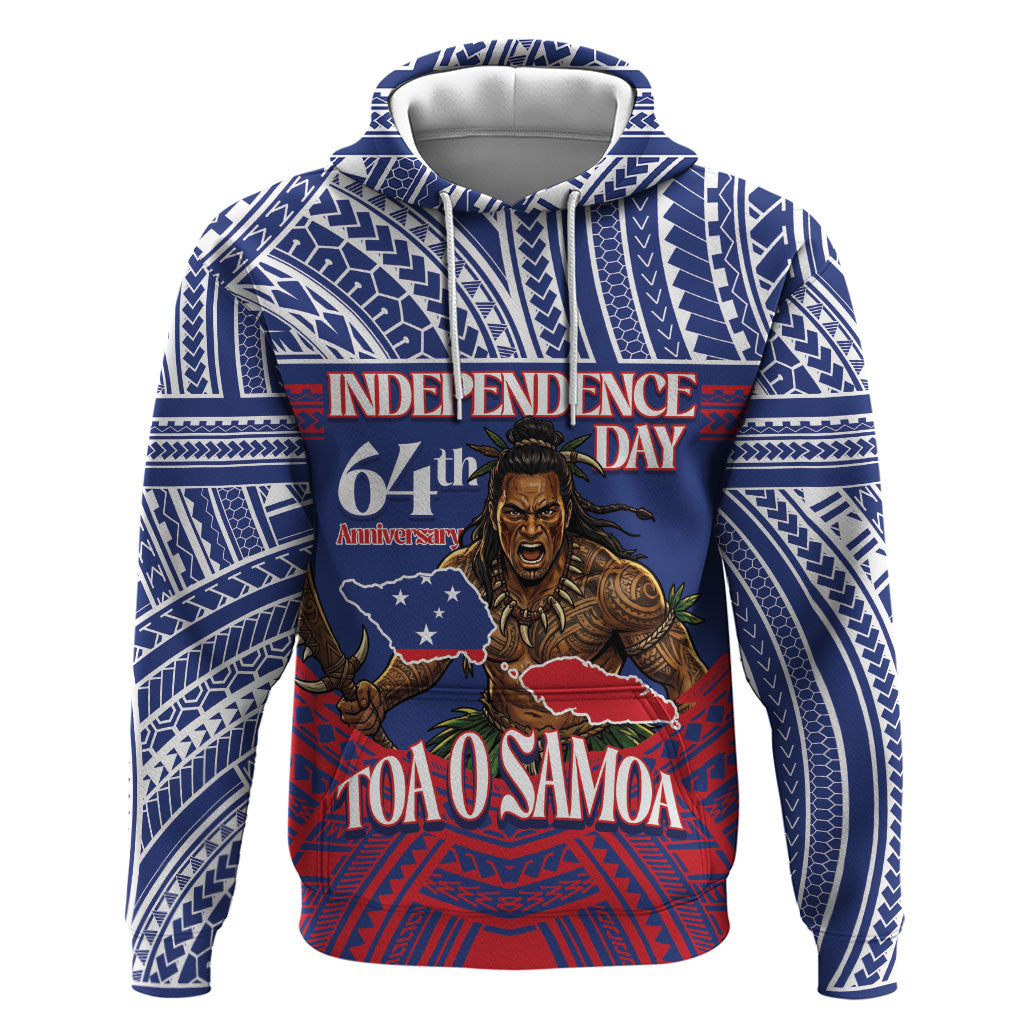 Personalised Samoa Independence Day Zip Hoodie 64th Anniversary Toa O Samoa