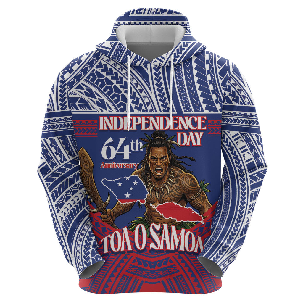 Personalised Samoa Independence Day Zip Hoodie 64th Anniversary Toa O Samoa