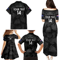 Custom New Zealand Silver Fern Football Family Matching Puletasi and Hawaiian Shirt Summer 2024 Olympic Go Aotearoa