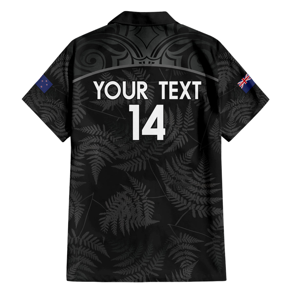 Custom New Zealand Silver Fern Football Family Matching Short Sleeve Bodycon Dress and Hawaiian Shirt Summer 2024 Olympic Go Aotearoa