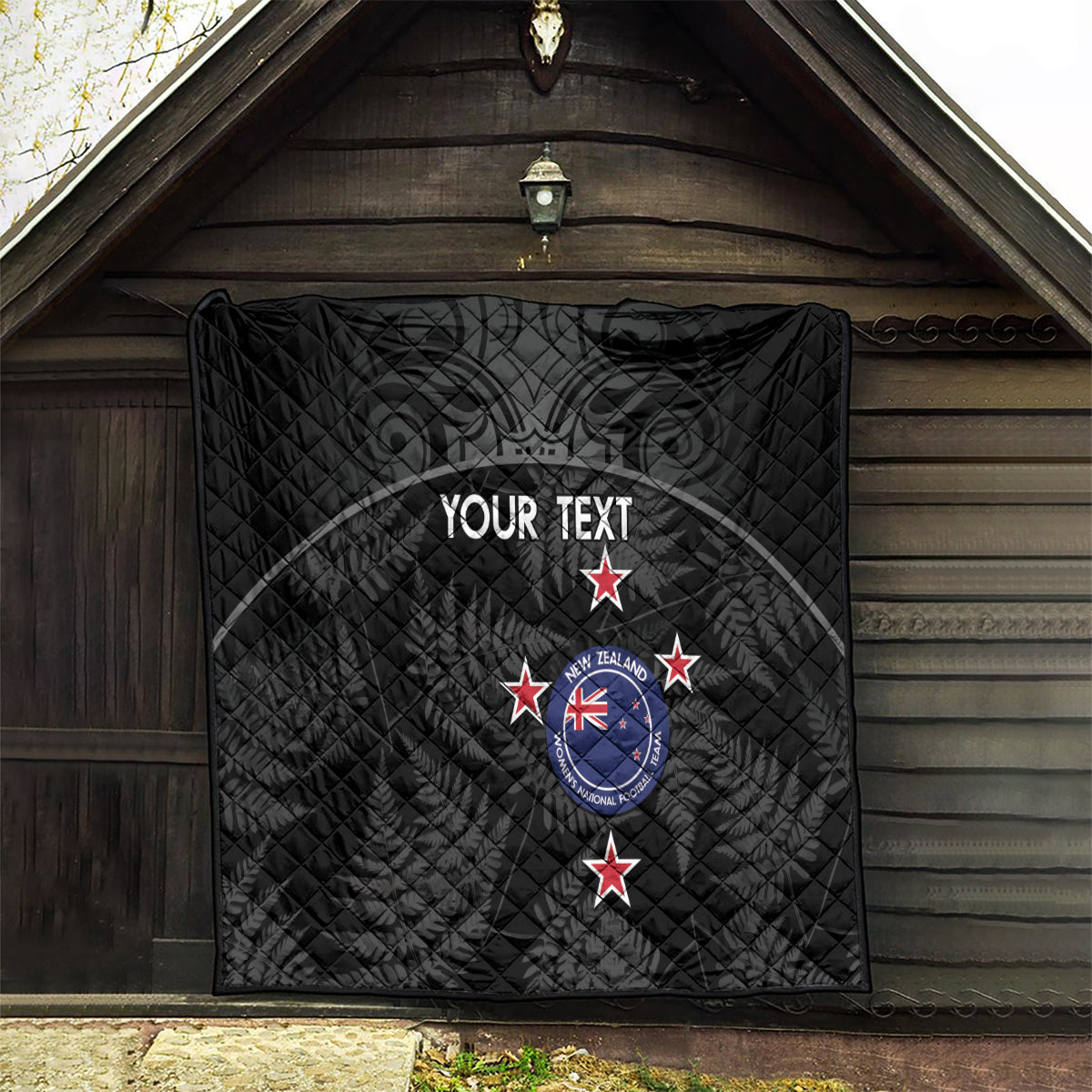 Custom New Zealand Silver Fern Football Quilt Summer 2024 Olympic Go Aotearoa