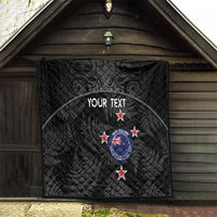 Custom New Zealand Silver Fern Football Quilt Summer 2024 Olympic Go Aotearoa