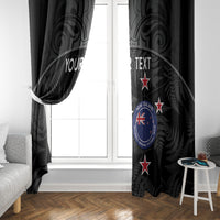 Custom New Zealand Silver Fern Football Window Curtain Summer 2024 Olympic Go Aotearoa