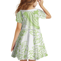 Polynesian Tiare Flower Sage Green Pastel Family Matching Summer Maxi Dress and Hawaiian Shirt