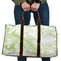 Polynesian Tiare Flower Sage Green Pastel Travel Bag