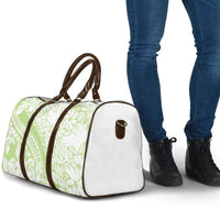 Polynesian Tiare Flower Sage Green Pastel Travel Bag