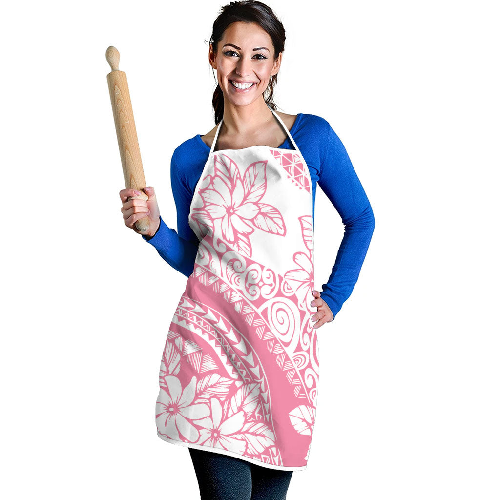 Polynesian Tiare Flower Pink Pastel Vibes Apron