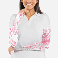 Polynesian Tiare Flower Pink Pastel Vibes Arm Sleeves