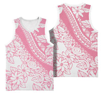 Polynesian Tiare Flower Pink Pastel Vibes Basketball Jersey