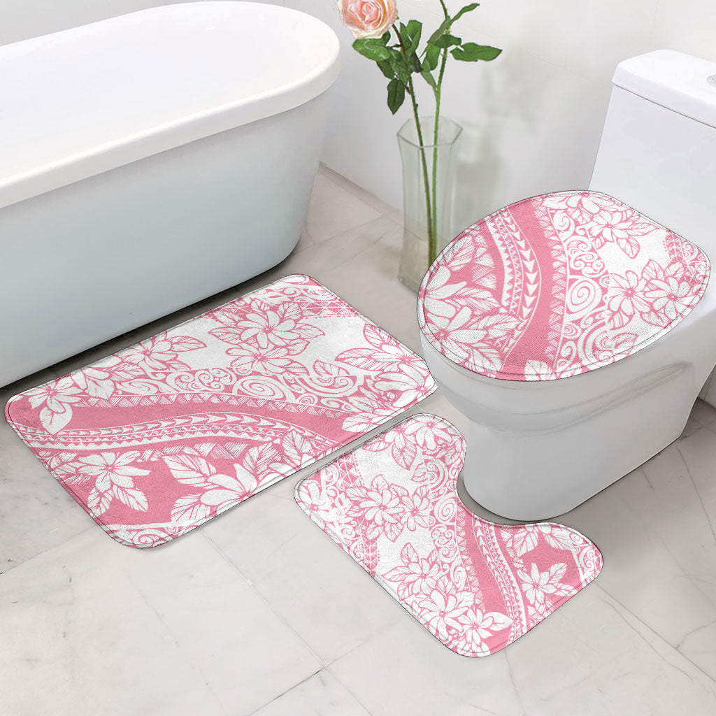 Polynesian Tiare Flower Pink Pastel Vibes Bathroom Set