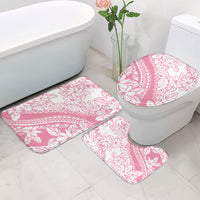 Polynesian Tiare Flower Pink Pastel Vibes Bathroom Set