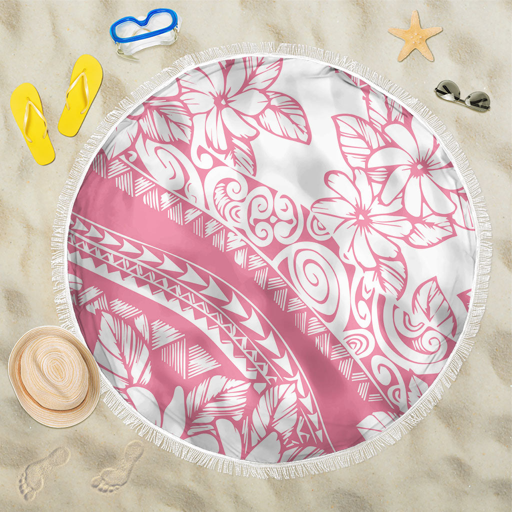 Polynesian Tiare Flower Pink Pastel Vibes Beach Blanket