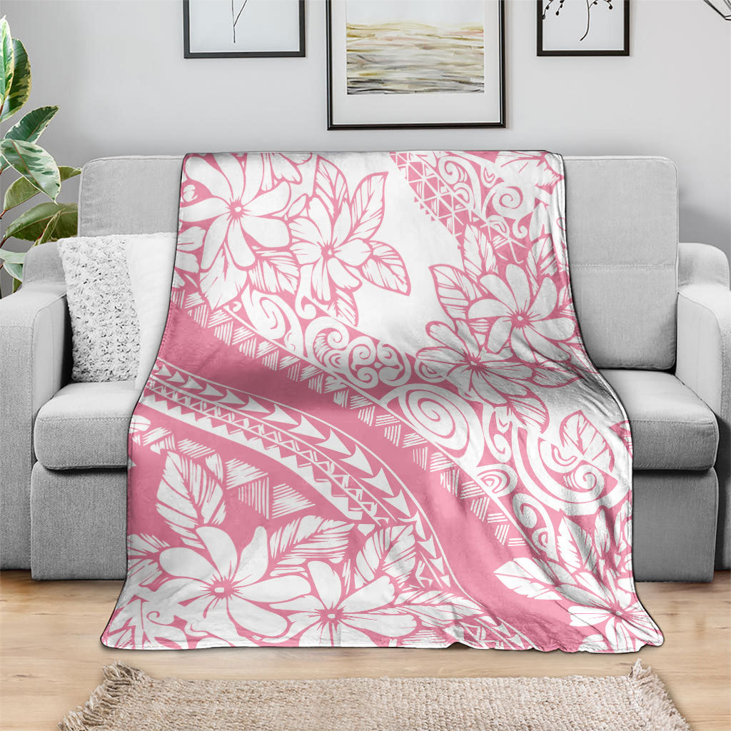 Polynesian Tiare Flower Pink Pastel Vibes Blanket