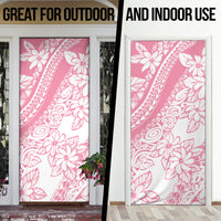 Polynesian Tiare Flower Pink Pastel Vibes Door Cover