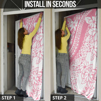 Polynesian Tiare Flower Pink Pastel Vibes Door Cover