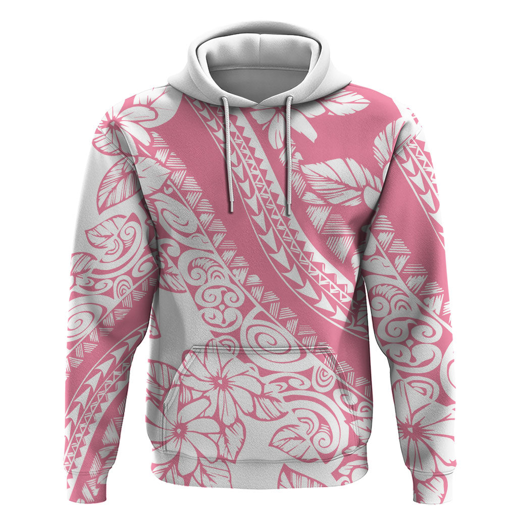 Polynesian Tiare Flower Pink Pastel Vibes Hoodie