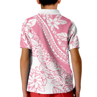 Polynesian Tiare Flower Pink Pastel Vibes Kid Polo Shirt