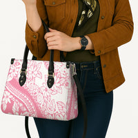 Polynesian Tiare Flower Pink Pastel Vibes Leather Bag