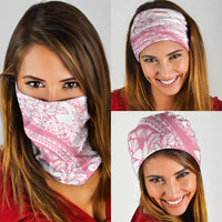 Polynesian Tiare Flower Pink Pastel Vibes Neck Gaiter