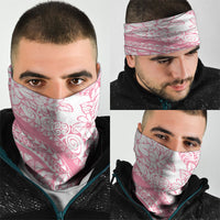Polynesian Tiare Flower Pink Pastel Vibes Neck Gaiter