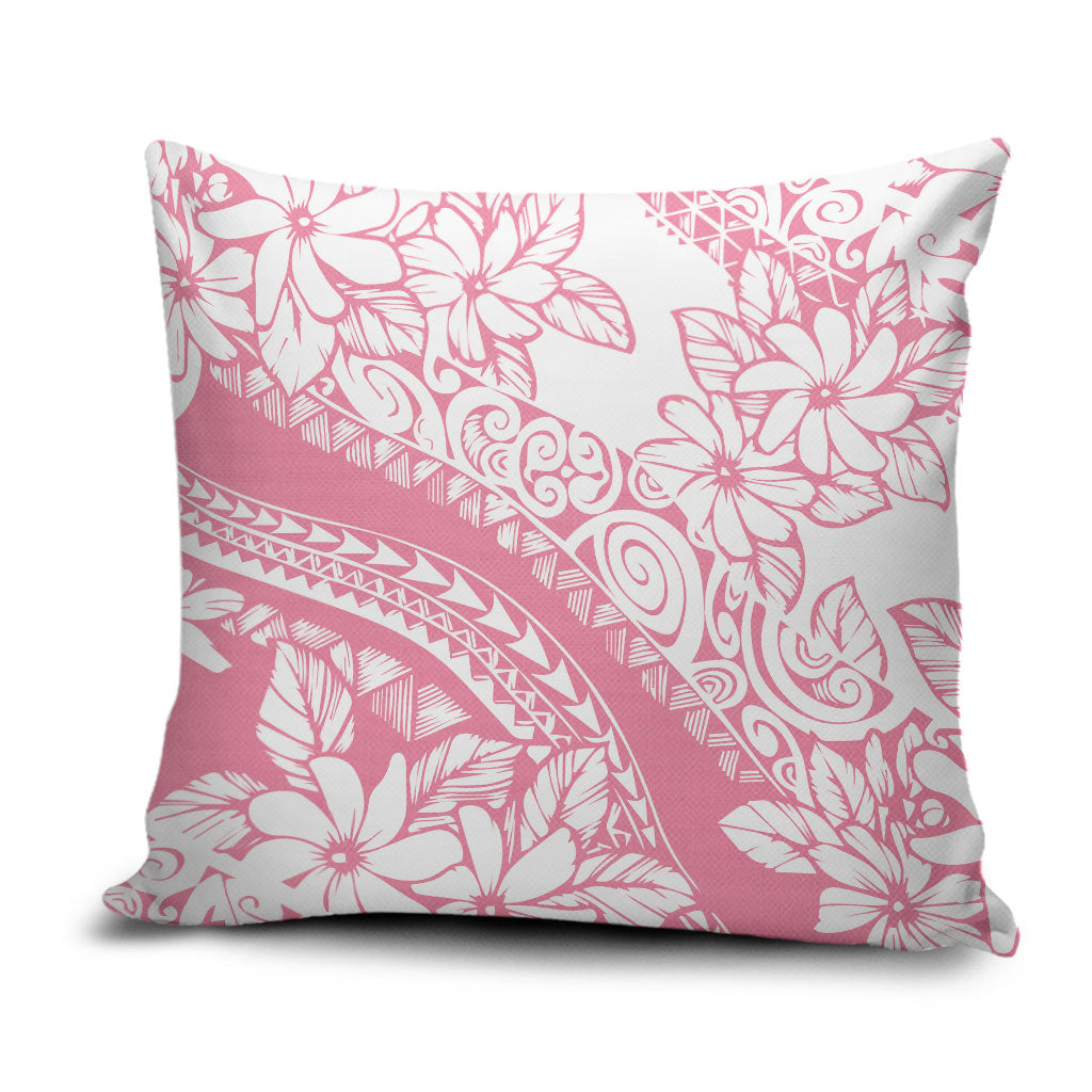 Polynesian Tiare Flower Pink Pastel Vibes Pillow Cover
