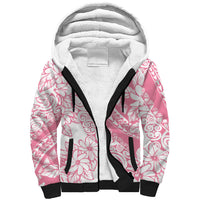 Polynesian Tiare Flower Pink Pastel Vibes Sherpa Hoodie LT14 Unisex Pink - Polynesian Pride