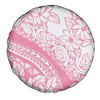 Polynesian Tiare Flower Pink Pastel Vibes Spare Tire Cover