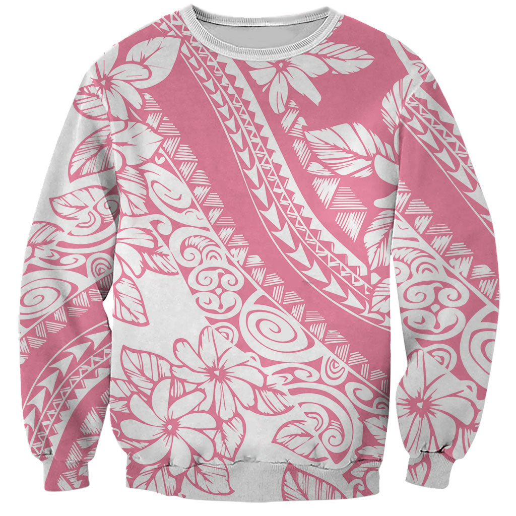 Polynesian Tiare Flower Pink Pastel Vibes Sweatshirt